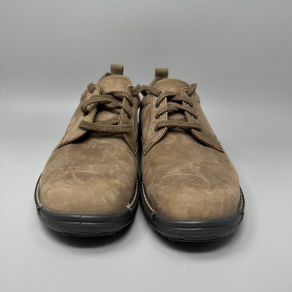 ECCO Fusion Plain Toe Oxfords Nubuck Leather  Brown  Mens Size 11 - Picture 5 of 9